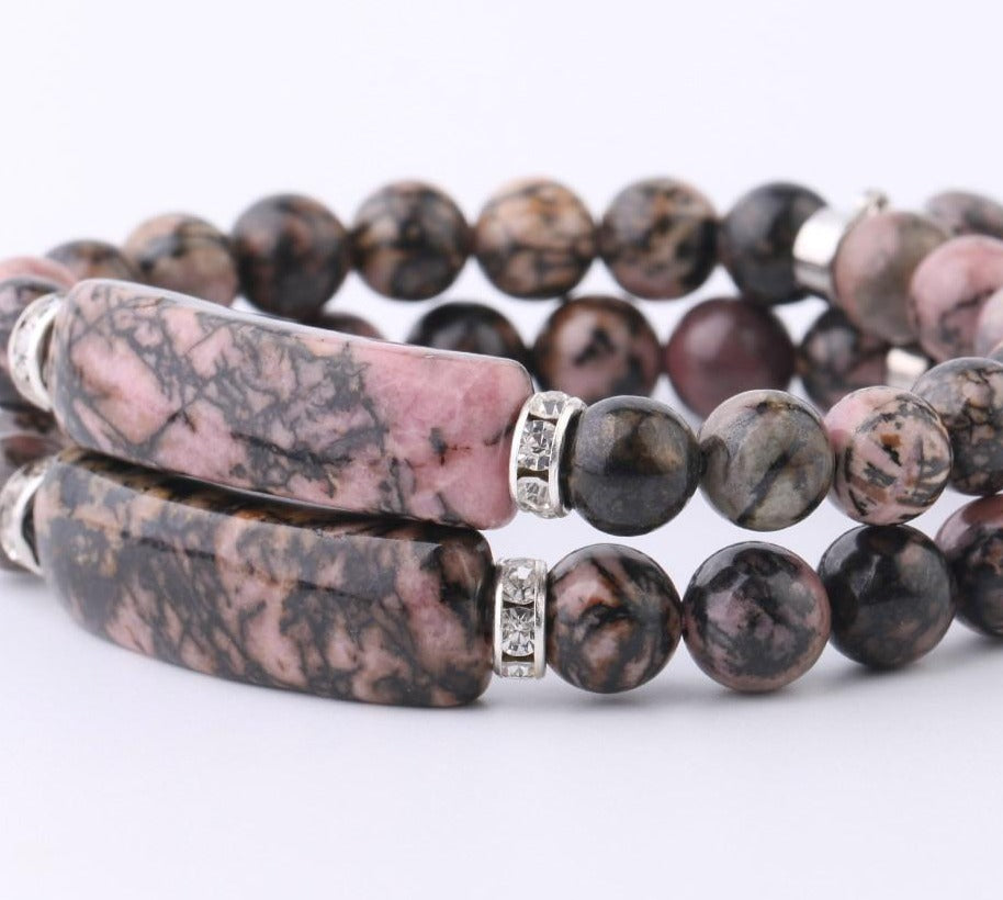 Healing Heart Rhodonite Bracelet