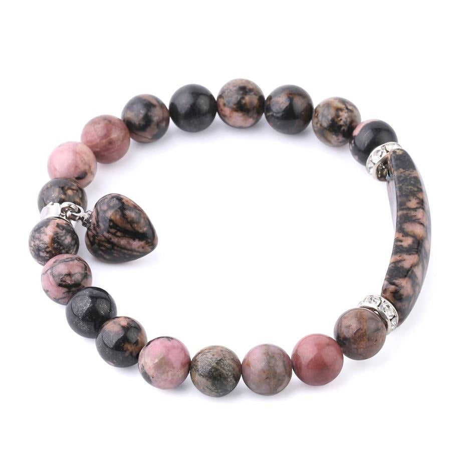 Healing Heart Rhodonite Bracelet