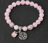 Crystal Beaded Tree of Life Charm Bracelet