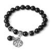 Crystal Beaded Tree of Life Charm Bracelet