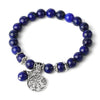 Crystal Beaded Tree of Life Charm Bracelet